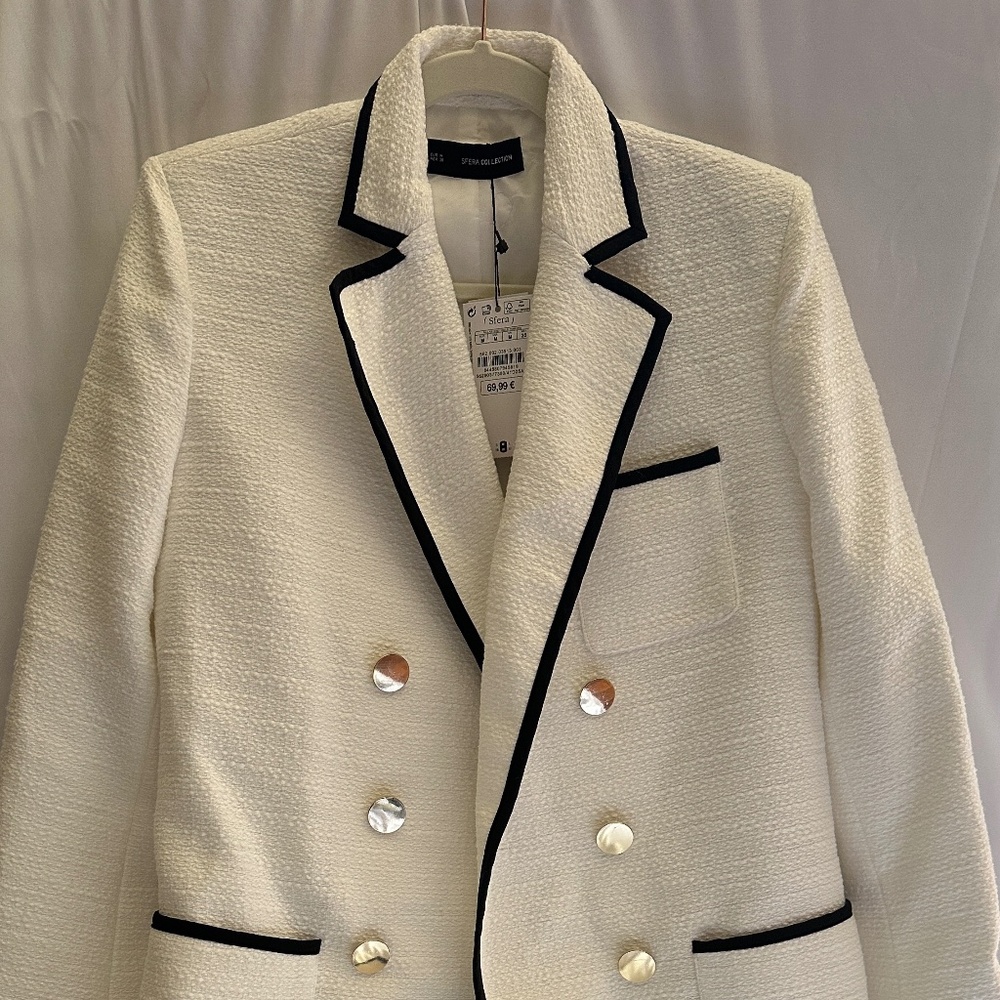 (Sfera) white tweed blazer